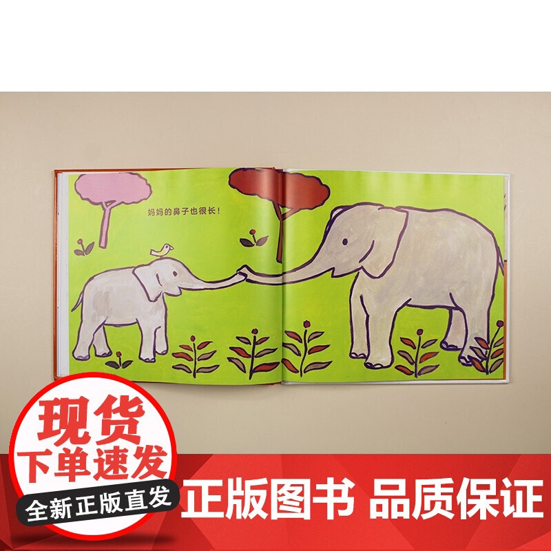 正版图书魔法象·图画书王国·0-3岁幼儿童谣启智经典图画书:小象(精装绘本)(日)窗道雄著9787559837561高清大图
