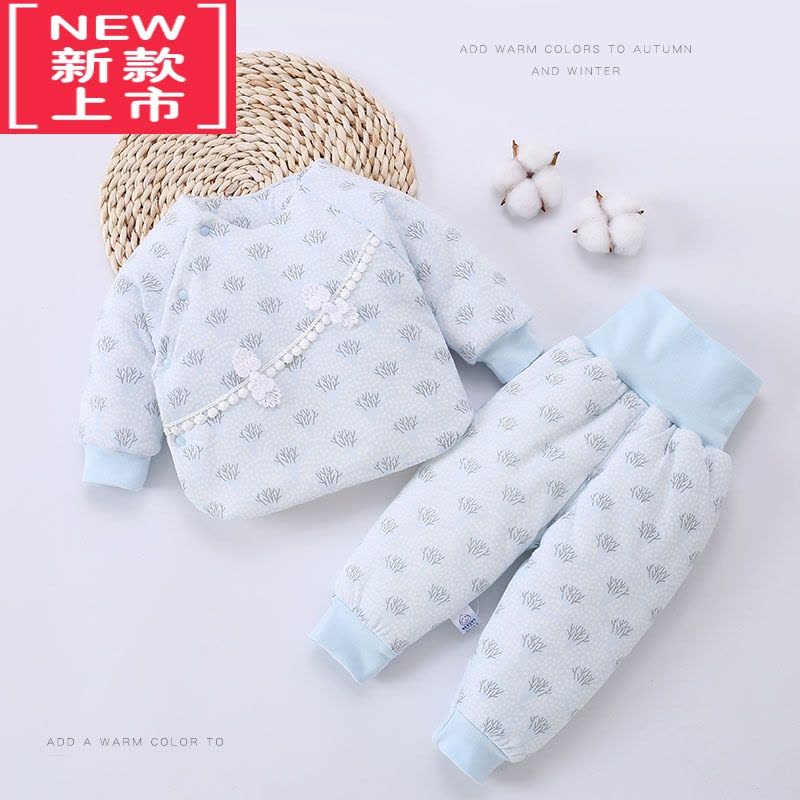 可莉允婴儿秋冬套装棉衣加厚外套初生宝宝棉服女新生儿衣服幼儿冬装图片