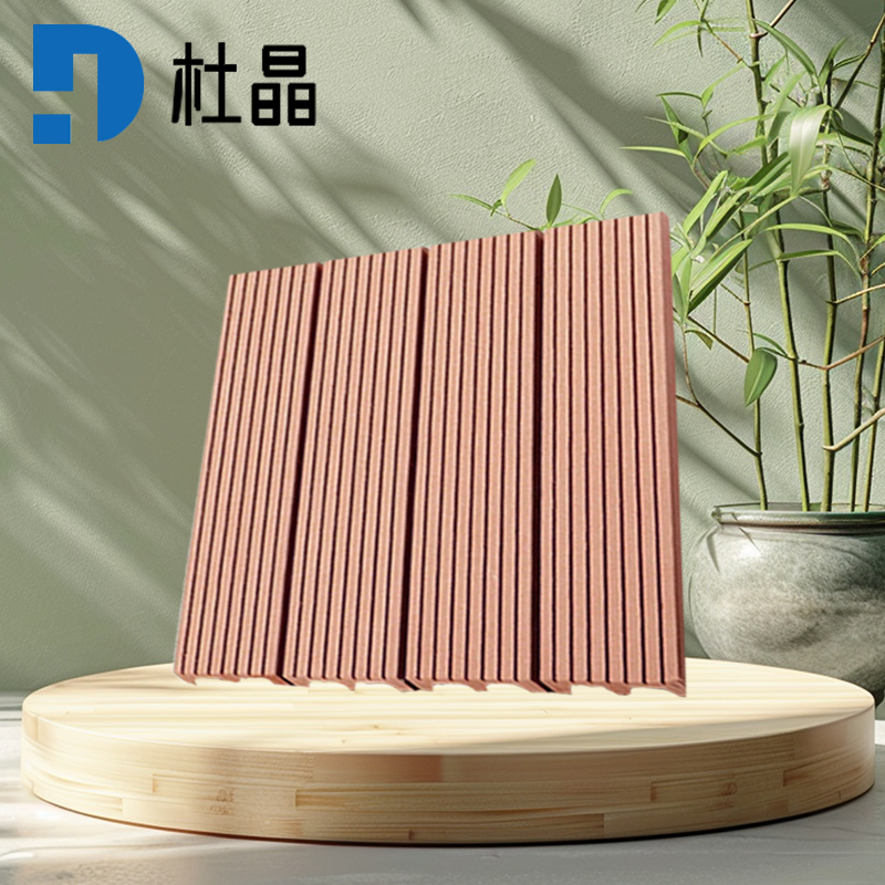 杜晶 DJ-PJDB5 防水防腐木塑拼接实木复合地板 0.3米宽直纹红木色