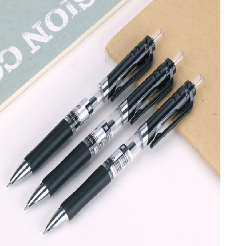 得力(deli)S01 经典中性笔0.5mm 12支装 黑色
