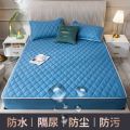 南极人防水床笠床罩单件隔尿透气床垫防尘罩全包夹棉席梦思保护套 150*200 牛仔蓝