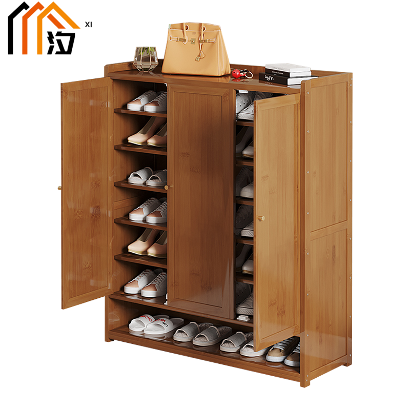 汐多层鞋柜三门个高清大图