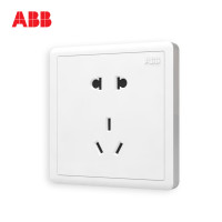 [ABB官方旗舰店]ABB开关插座面板86型开关插座二三错位墙壁五孔插座远致白
