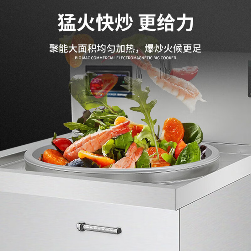 史蒂芬(stevison) 豪华单头大锅灶20KW/80CM学校食堂酒店(电磁款)大锅灶SDF-WS-DG20A80一价高清大图