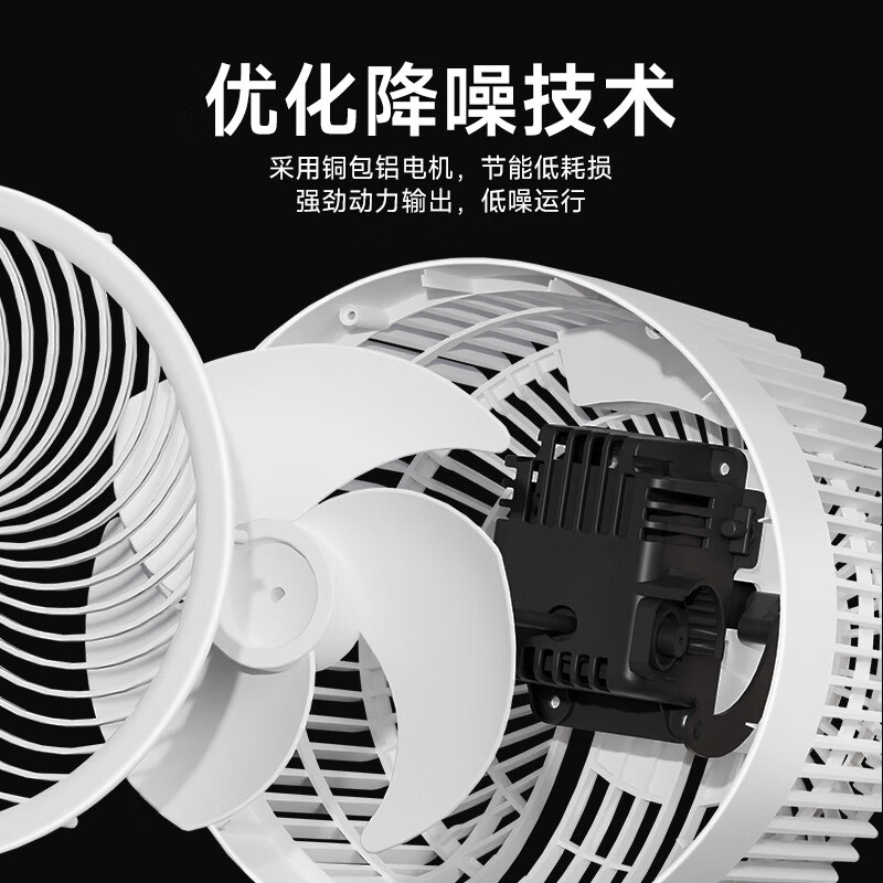翰乐电风扇厨房空气循环风扇旋钮款大风量-基础旋钮款RH-236B 循环大风量三挡风力调节高清大图