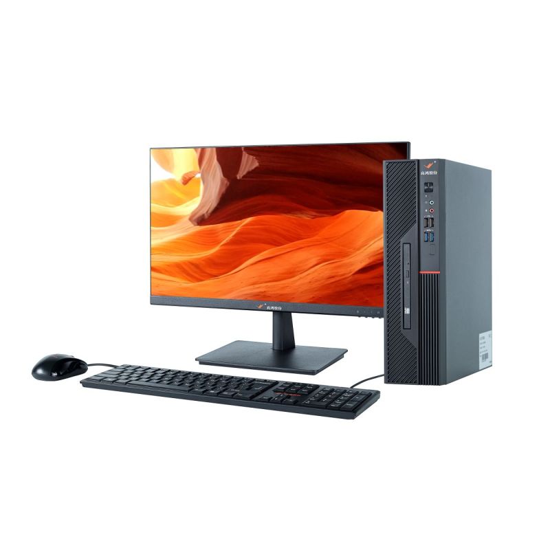 大唐高鸿 商用台式电脑 HF500SA-M08Z122D+HD249H(飞腾D2000 8G 1T HDD+256G SSD 2G独立显卡 UOS DRW )