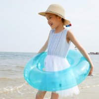 [2件2.5折价:49.8,叠加199减30]moomoo童装女童裙装夏季新款女中童麻粘拼网纱无袖连衣裙