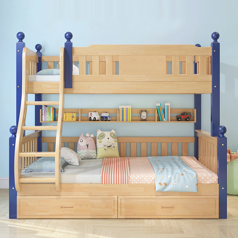 禧漫屋 床上下床子母床双层床木质两层成人高低床子母床松木上下铺