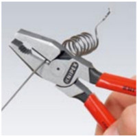 凯尼派克 KNIPEX 02 02 180180mm省力型钢丝钳(抛光头,双色双重材料手柄)