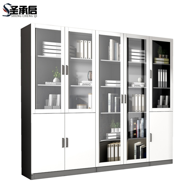 圣承启 落地书柜 组合台高清大图