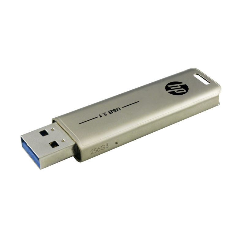 惠普(HP)USB3.1 U盘X796W 256GB 香槟金 可伸缩高速读写电脑车载两用 金属外壳