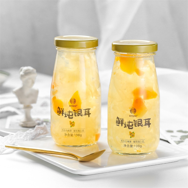 金唐网红鲜炖木瓜银耳羹无添加孕妇饮料即食非冲泡干货代餐营养滋补饮品198g*6瓶
