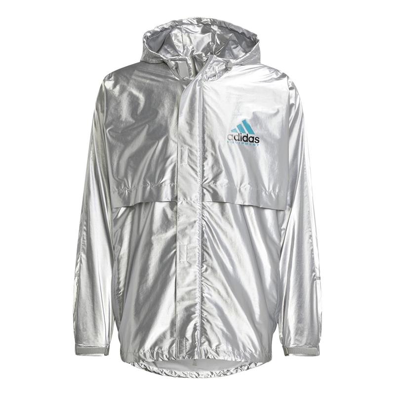 阿迪达斯(adidas)金属感风衣男户外运动夹克防风防水透气修身潮流