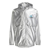 阿迪达斯(adidas)金属感风衣男户外运动夹克防风防水透气修身潮流