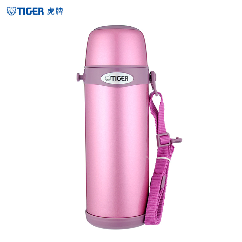 虎牌(tiger)保温杯MBI-A08C 亮炫粉 0.8L 304不锈钢户外轻量便携运动水杯真空旅行车载壶男女运动水壶