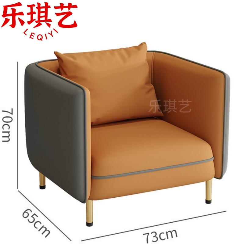 乐琪艺休闲沙发皮质张高清大图