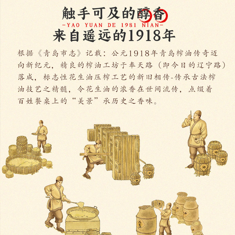 胡姬花古法小榨花生油400ml多用途小麦粉1kg面粉礼袋装高清大图