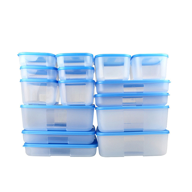 特百惠(Tupperware)冷冻16件套装保鲜盒 大容量塑料冰箱收纳冷冻盒冷藏盒 16件套