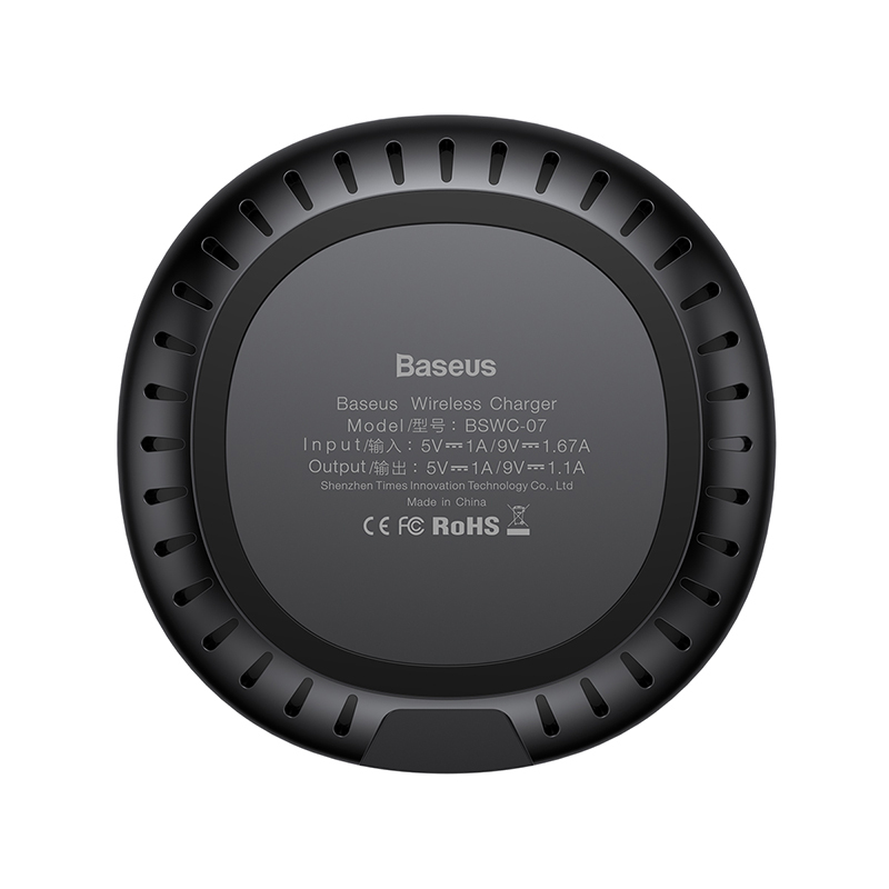 倍思(Baseus)飞碟桌面无线充 黑