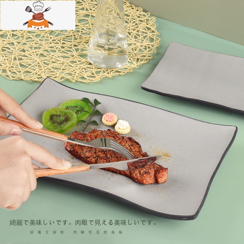 敬平烧烤店专用盘子长方形商用密胺塑料凉菜碟仿瓷火锅菜盘日式烤肉盘高清大图