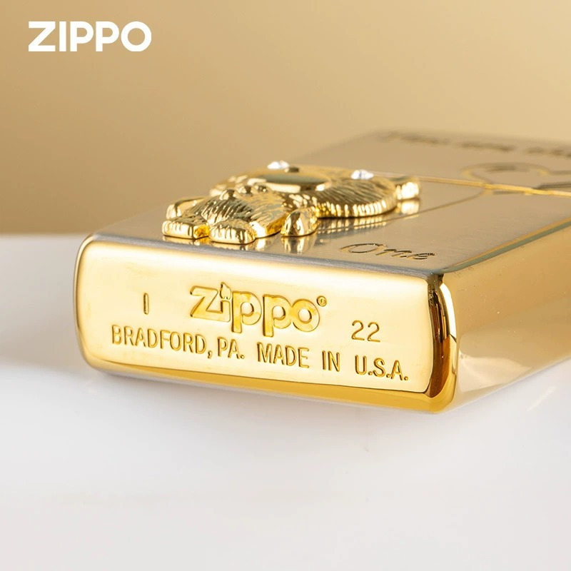 ZiPPO之宝打火机 永恒的唯一-金 ZBT-3-165a zippo煤油防风打火机