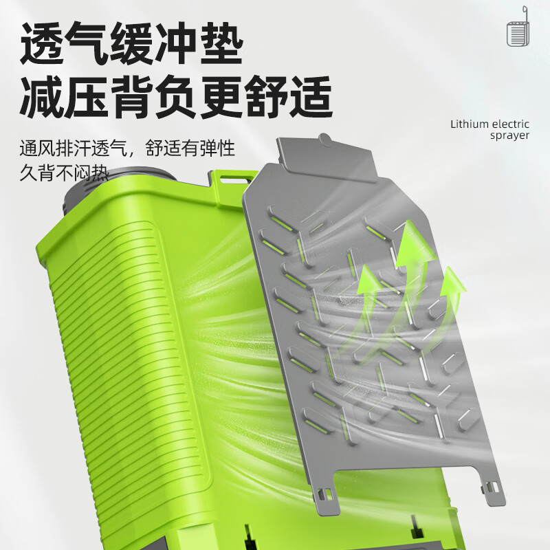 普朗德PUANGD电动喷雾打药机锂电池背负式喷雾机农用高压消毒杀虫果树喷药机20L高压长续航(12A+7喷头)高清大图