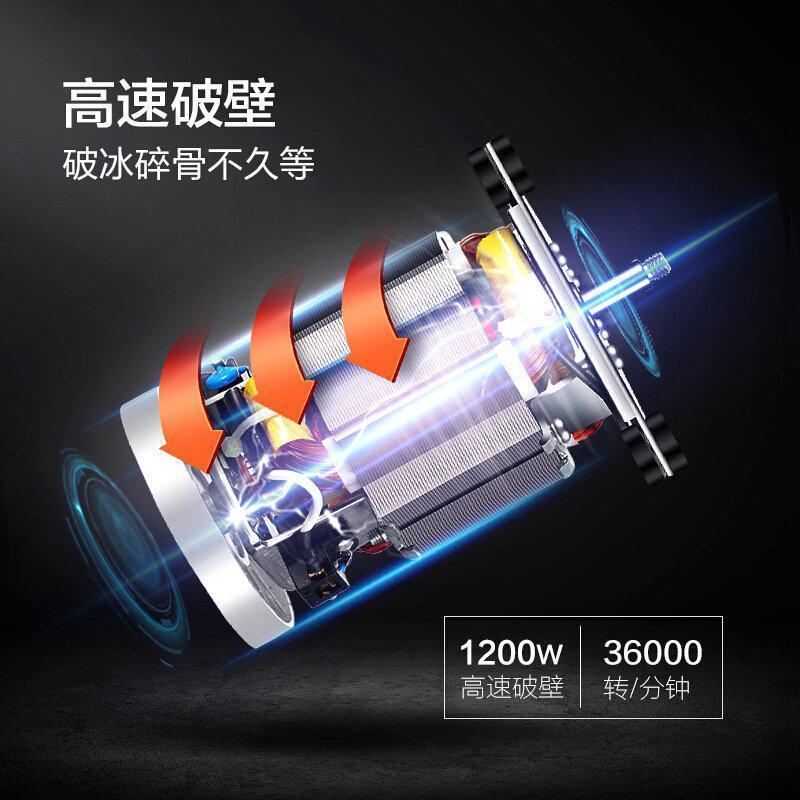 美的(Midea) 双子星破壁机料理机家用多功能加热预约辅食不锈钢刀头材质1.75L 预约功能5人以上BL1214A