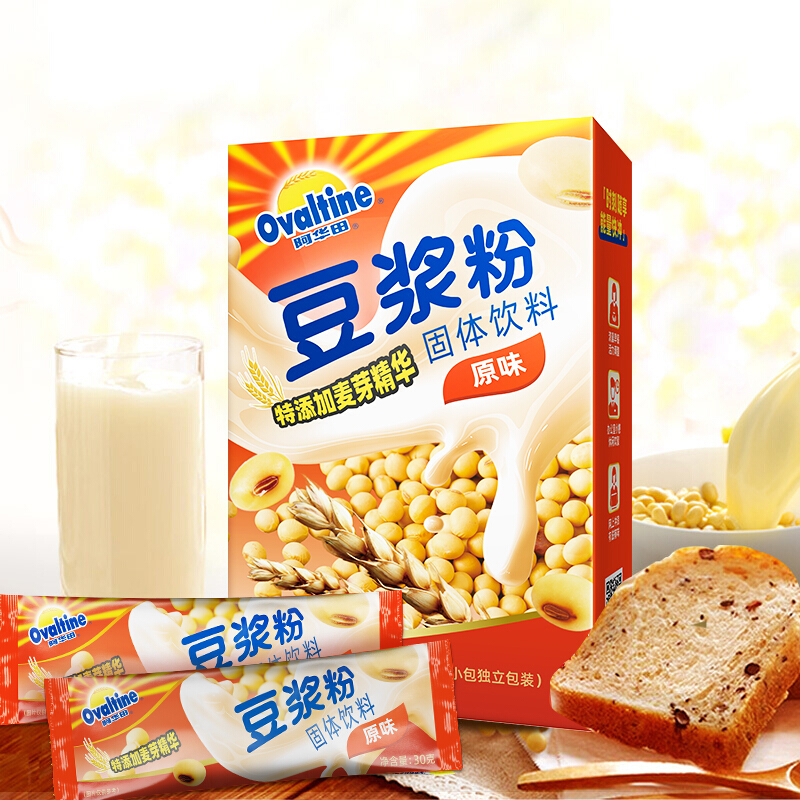 Ovaltine阿华田营养多合一随身包原味豆浆粉30g*6包 办公室冲饮品