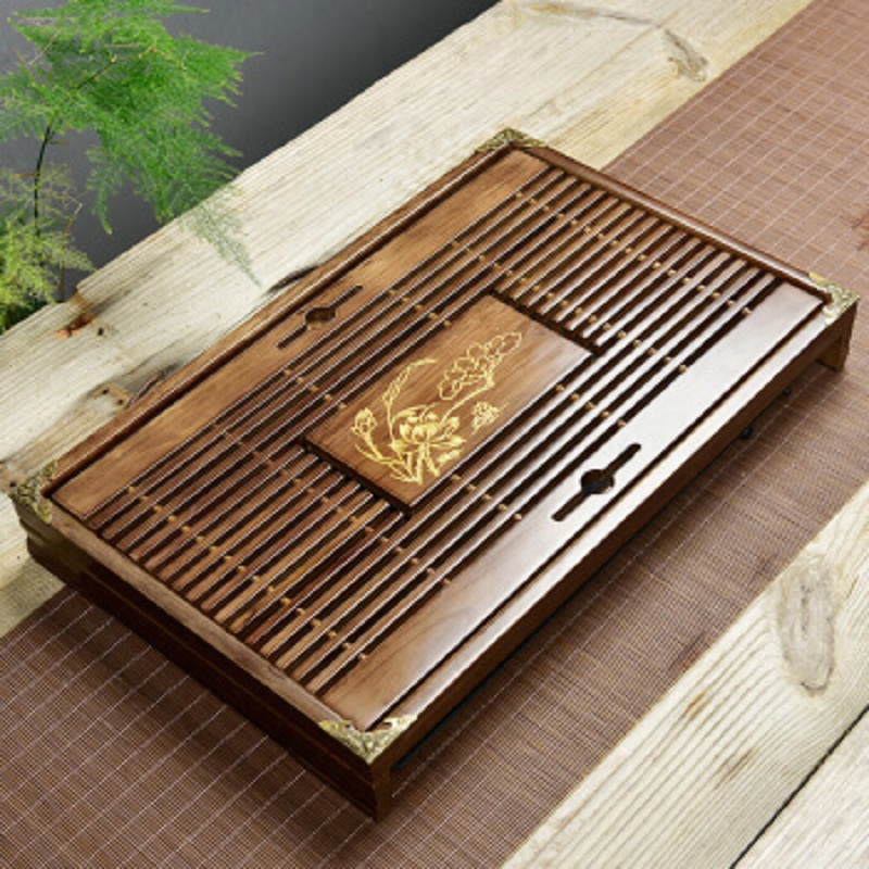 鑫众源 实木茶盘 40*25 功夫茶盘茶具托盘 排水/蓄水茶台茶具盘茶海茶托