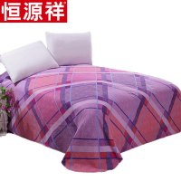 恒源祥家纺全棉磨毛床单秋冬床上用品 花朵/草/叶子 纯棉印花床单单件 1.8m床