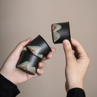 苏氏陶瓷(SUSHI CERAMICS)手绘釉画彩千里江山侧把茶壶干泡茶盘功夫茶具套装礼盒