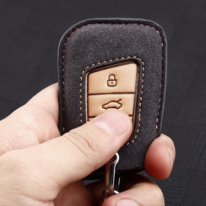 适用于大众朗逸钥匙套速腾迈腾帕萨特途观l速腾途岳高尔夫7翻毛皮 e款