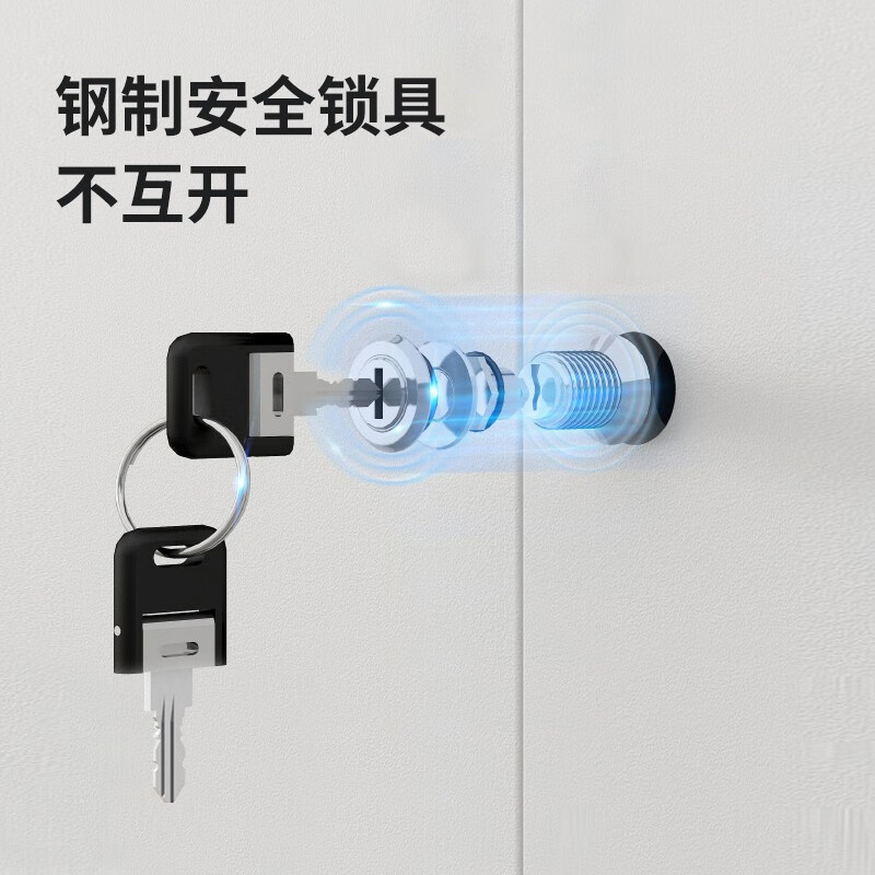 鑫广顺 文件柜铁皮柜档案办公资料柜子钢制储物柜带锁中二斗文件柜员工柜 单位:个