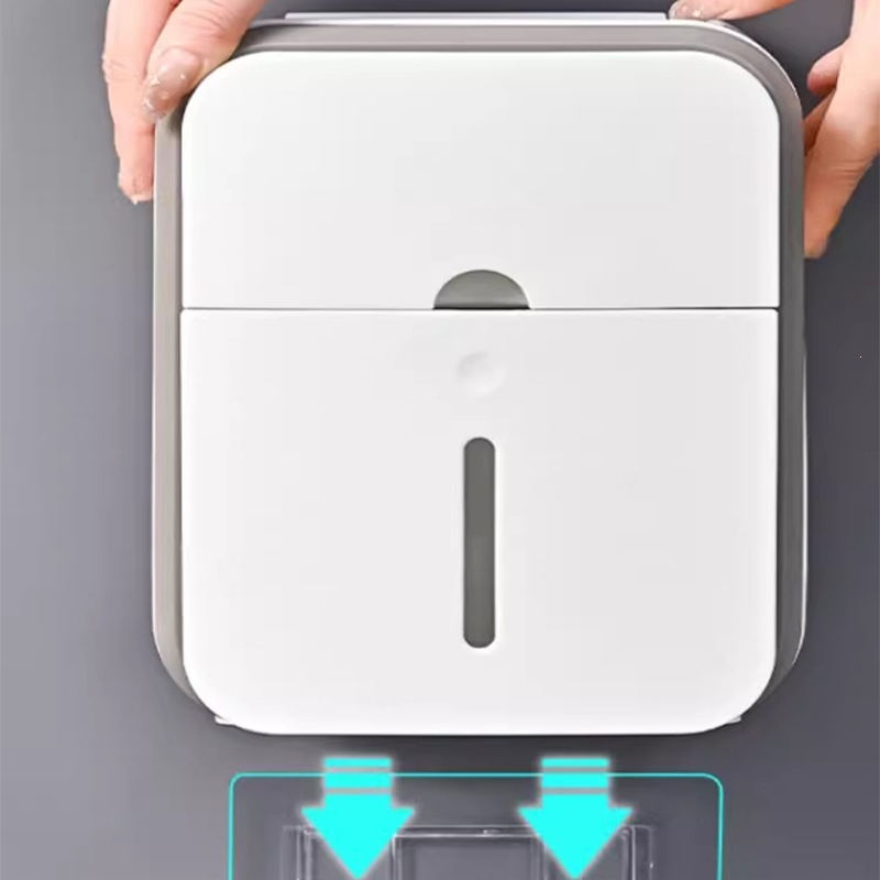 聚宸兴卫生间厕纸盒厕所纸巾盒抽纸盒卫生纸置物架壁挂式免打孔收纳