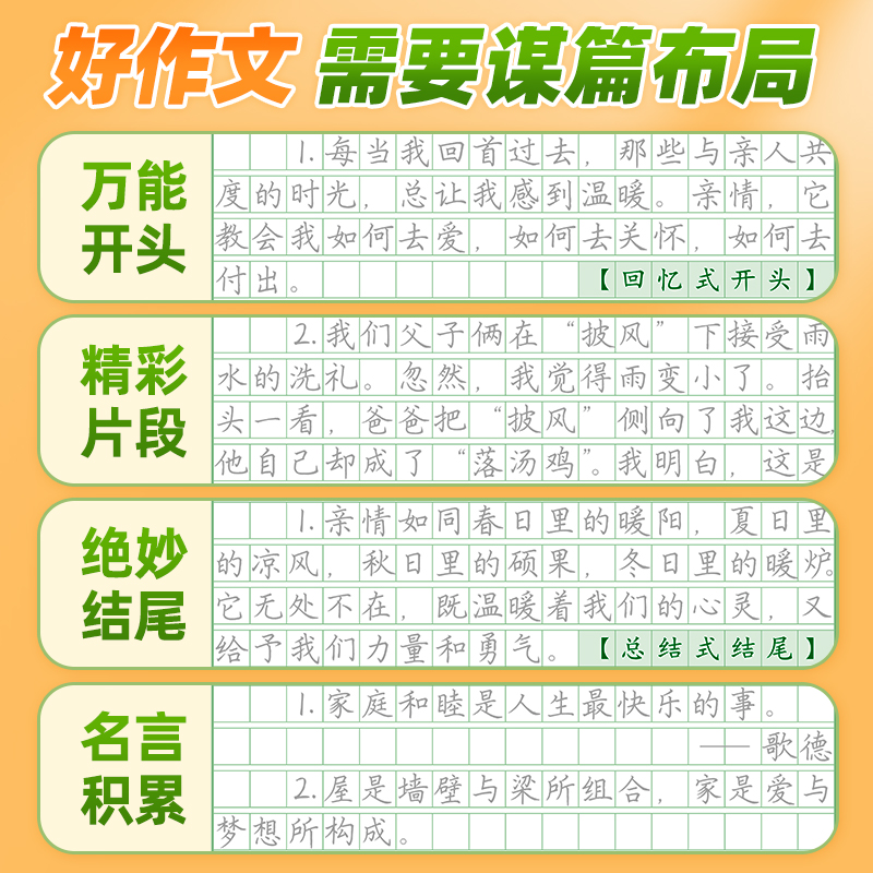 [5本]七年级学生 [正版]初中语文高分作文七八九年级初一二三初中生作文大全开头满分作文同步人教版优美句子积累好词好高清大图