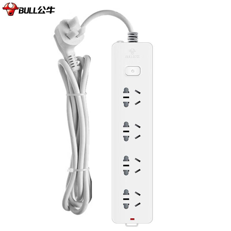 公牛(bull) 插排插座插线板 GN-410 4位总控1.8米 10A 250V高清大图