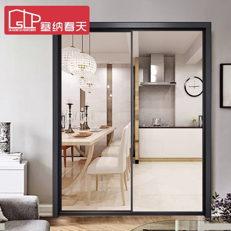 塞纳春天推拉门 厨房卫生间门阳台推拉门 定制移门厨卫门合金玻璃门