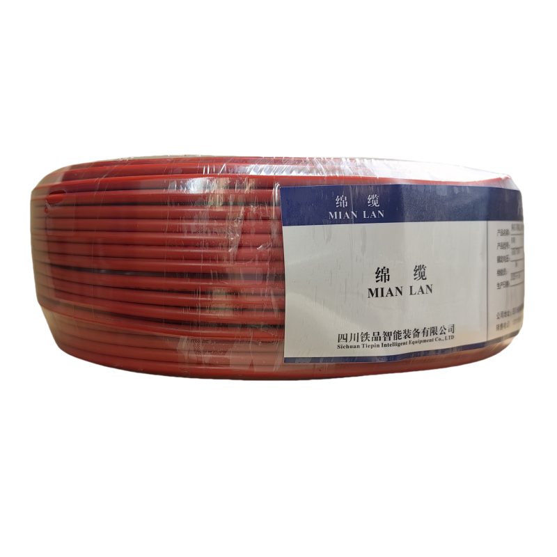 绵缆 铜芯聚氯乙烯绝缘电缆 BV-10红色450/750V 卷高清大图
