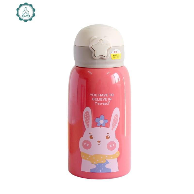 316可爱儿童保温杯带吸管两用宝宝喝水杯子 暖热瓶
