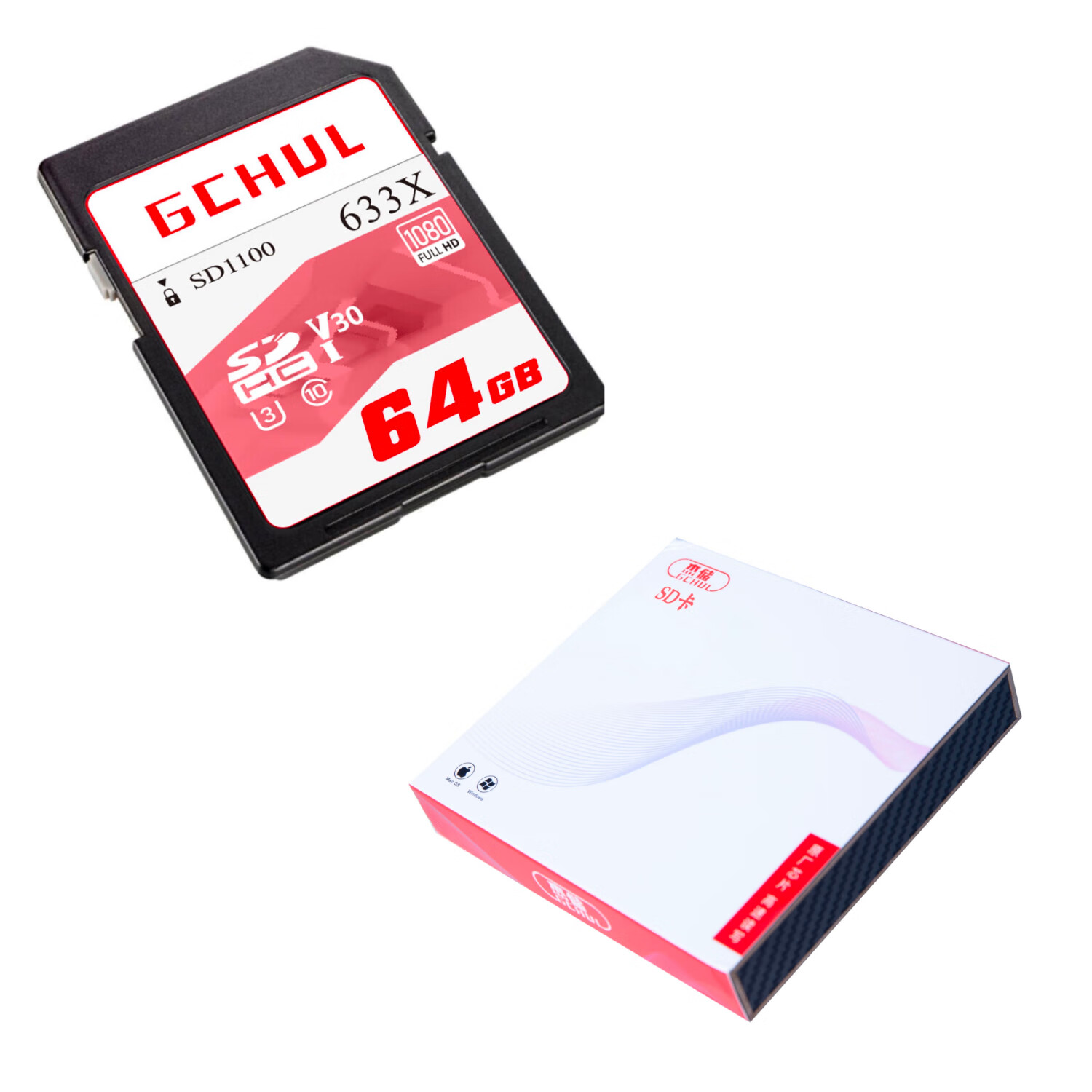 杰储(GCHUL) SD1100 64G SD卡 存储卡 (计价单位:张) 灰色高清大图