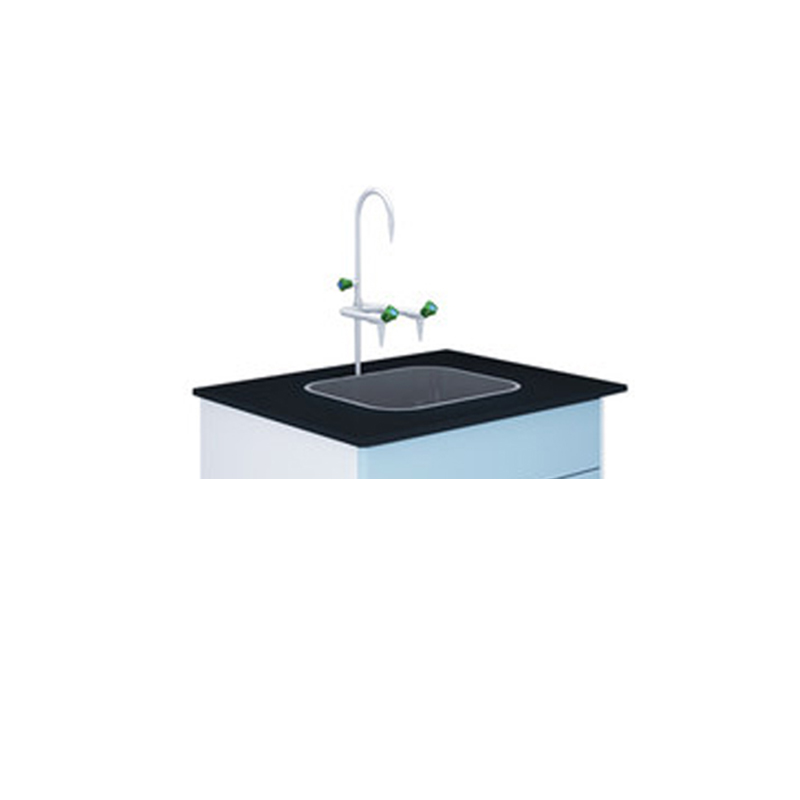 臻远操作台实验台化学试验桌 新款全钢边台1米带水高清大图