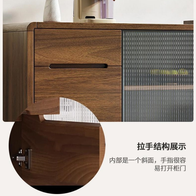 戴劲 餐边柜酒柜靠墙一体茶水柜厨房碗柜储物收纳柜子 长80宽40高86CM