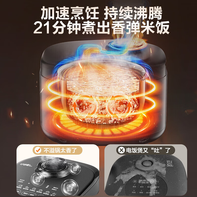 苏泊尔(SUPOR)电饭煲2-3人家庭容量3L IH猛火加热家用小快不粘蒸米饭煮粥锅多功能微压智能电饭锅F30X83高清大图