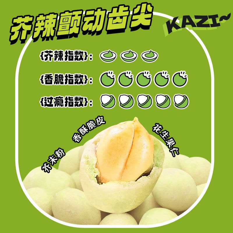 狮客芥末味花生豆170g*2罐装鱼皮花生米休闲零食泰国风味炒货辣花生特色小吃下酒菜图片