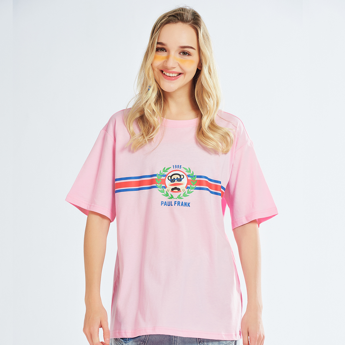 paul frank/大嘴猴2020夏季新款潮流休闲宽松t恤女简约时尚短袖透气