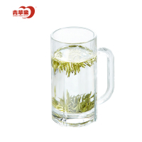 青苹果玻璃水杯茶杯EZ2233单层带把多用途果汁杯啤酒杯