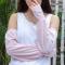 黑色 均码 夏季冰袖女ins百搭袖套防晒手袖护臂宽松防紫外线袖子套手臂大码