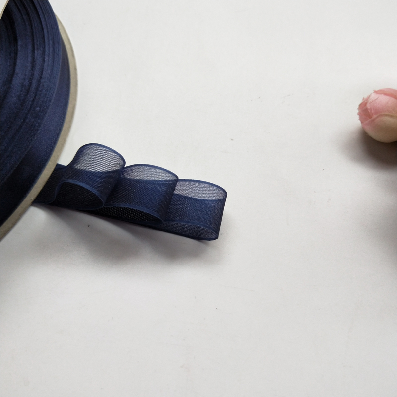 家柏饰(CORATED)1.5cm优质韩版纱带钩帽丝带 礼品礼盒包装彩带手工diy发饰品材料 藏青色