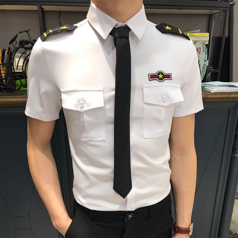 酒店ktv夜场少爷服装男服务生工作制服 夏款酒吧短袖衬衫