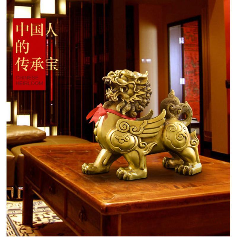 美帮汇铜貔貅摆件一对铜貔貅客厅办公室玄关装饰摆件开业礼品